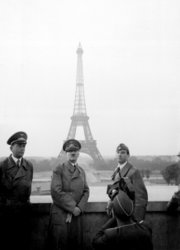 Adolf Hitler being filmed in Paris 1940.