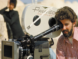 George Lucas shooting A New Hope in 1976.