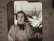 Buster Keaton in the locomotive cab.